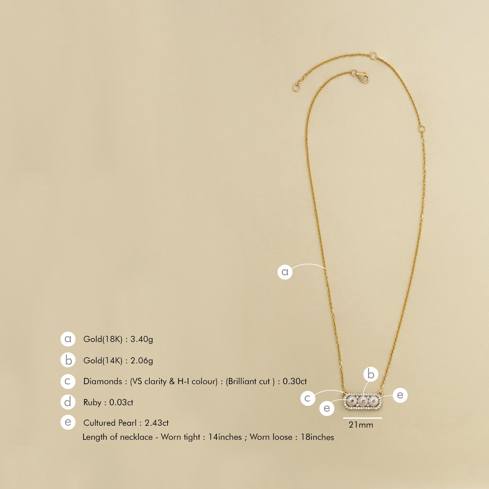 Chicago Bar Pendant Necklace
