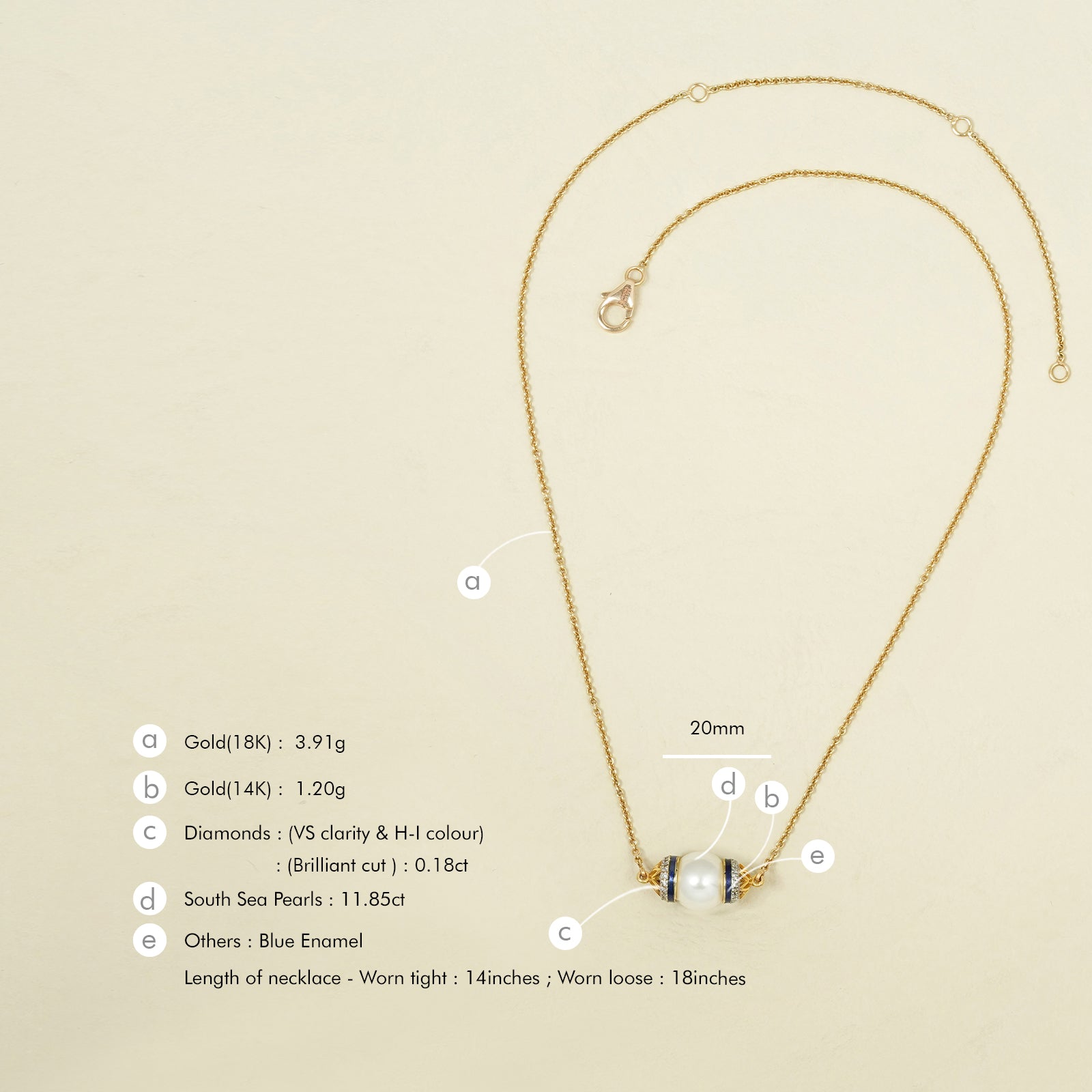 Chloe South Sea Pearl Pendant Necklace