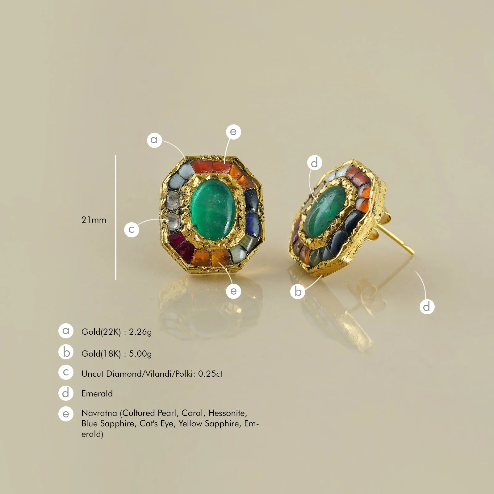 Gwalior Ear Studs