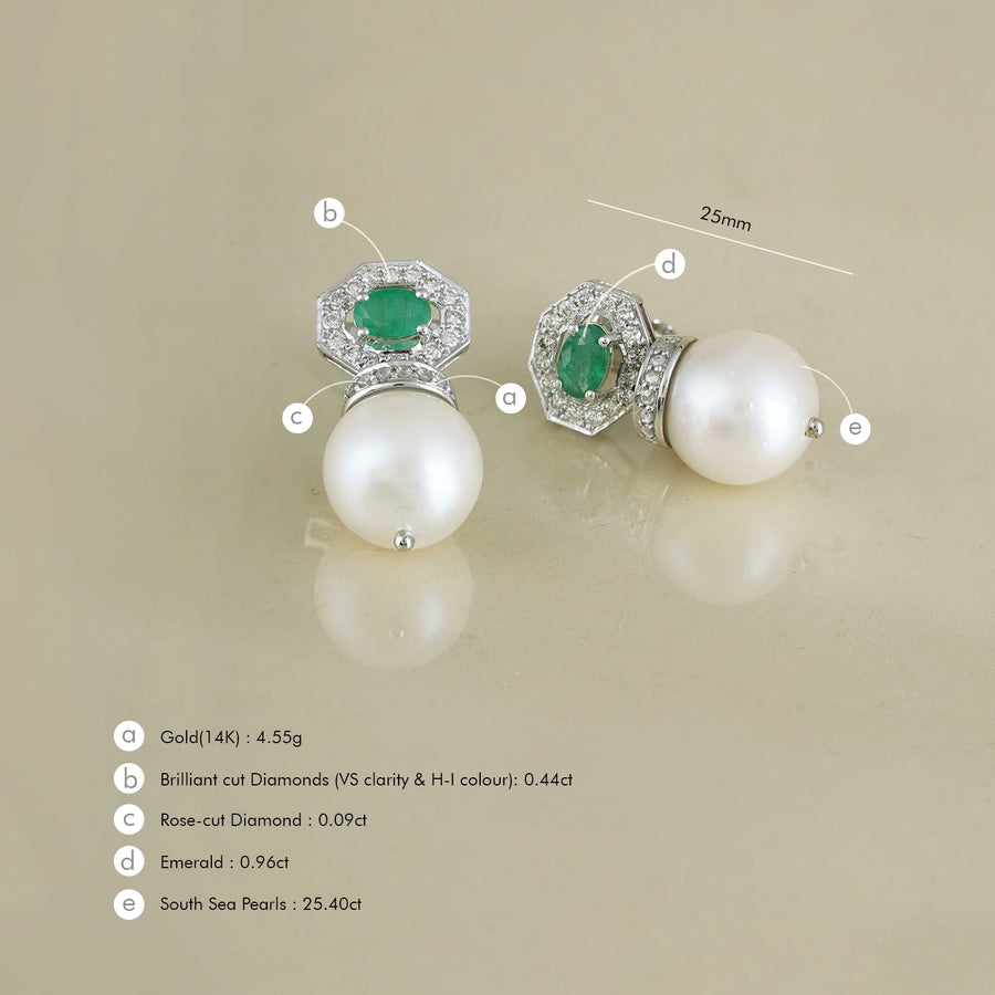 Emily South Sea Pearl Earrings