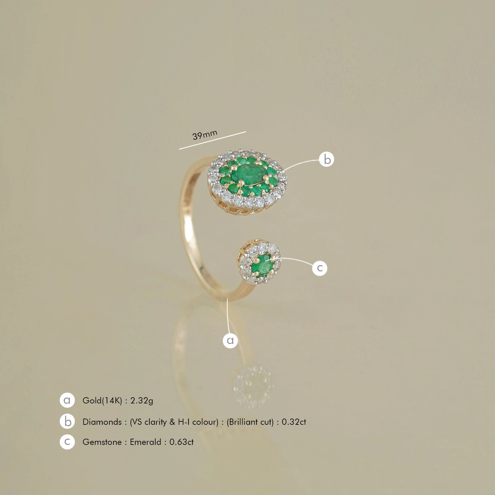 Adele Emerald Ring