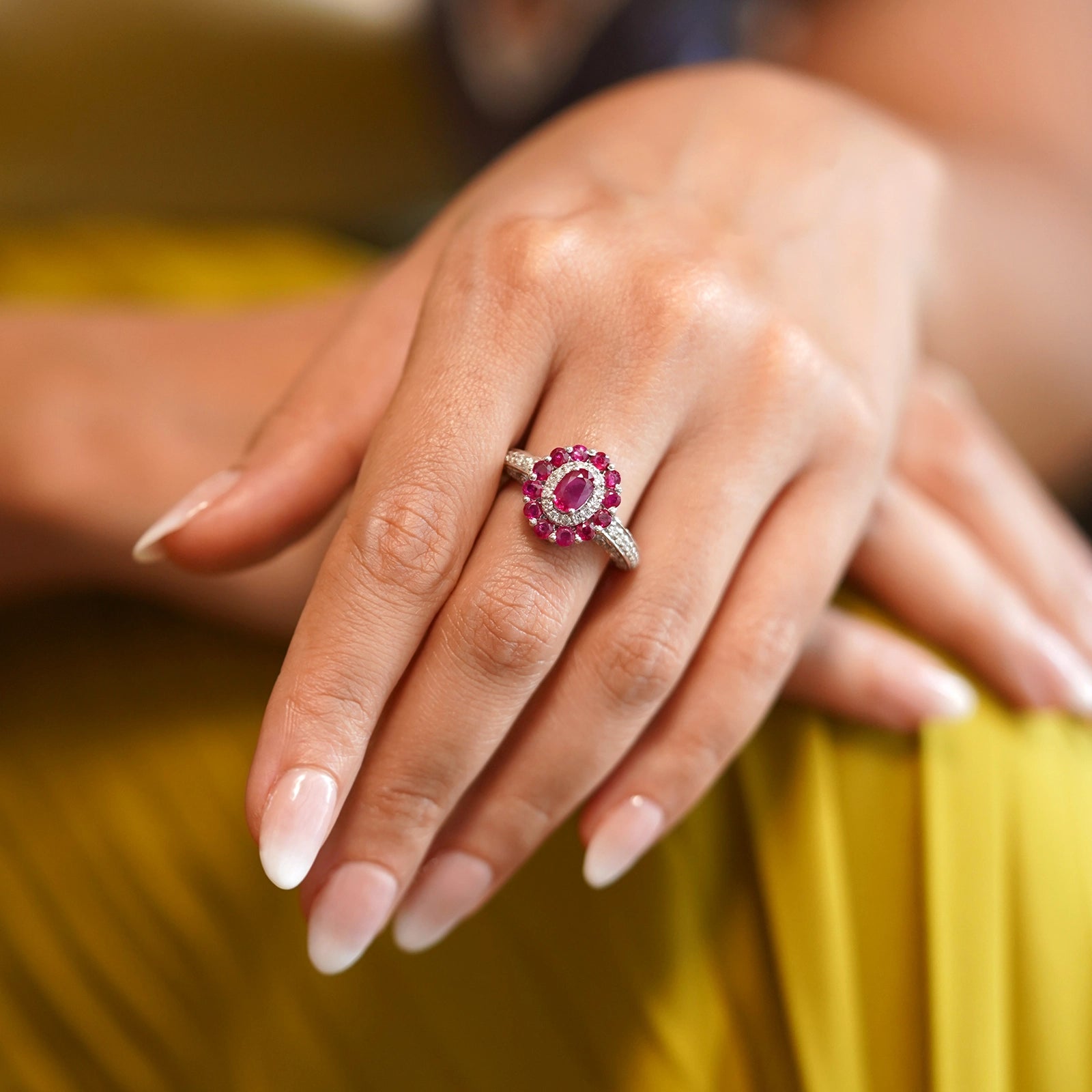 Azure Ruby Ring