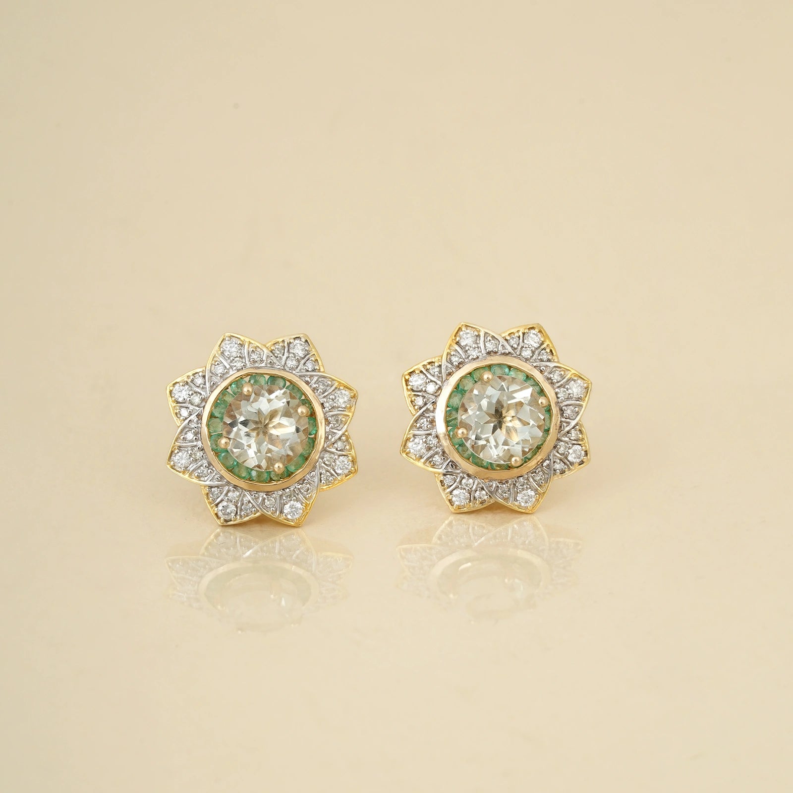 Florence Olive Ear Studs