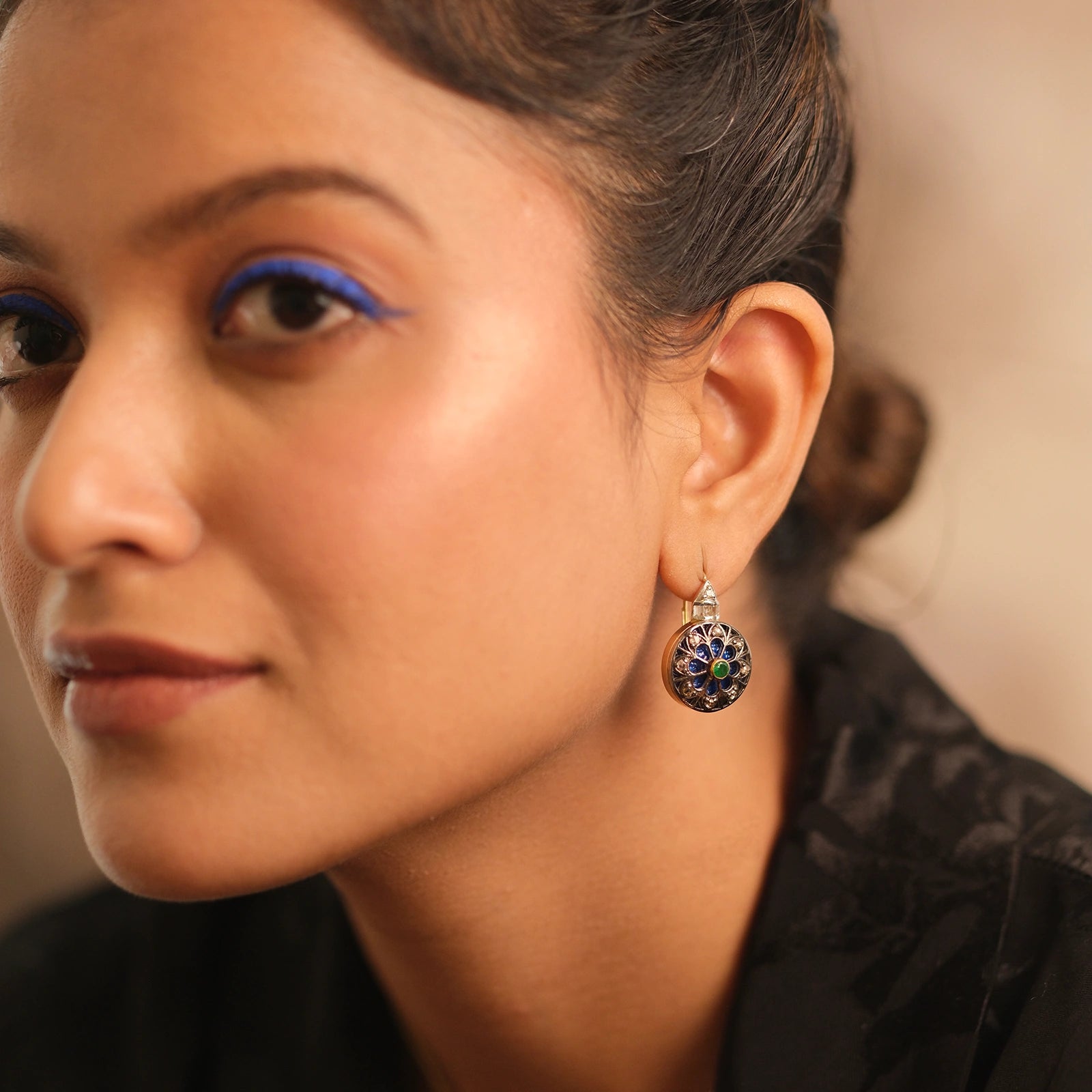 Marrakesh Ear Tops in Cobalt Blue