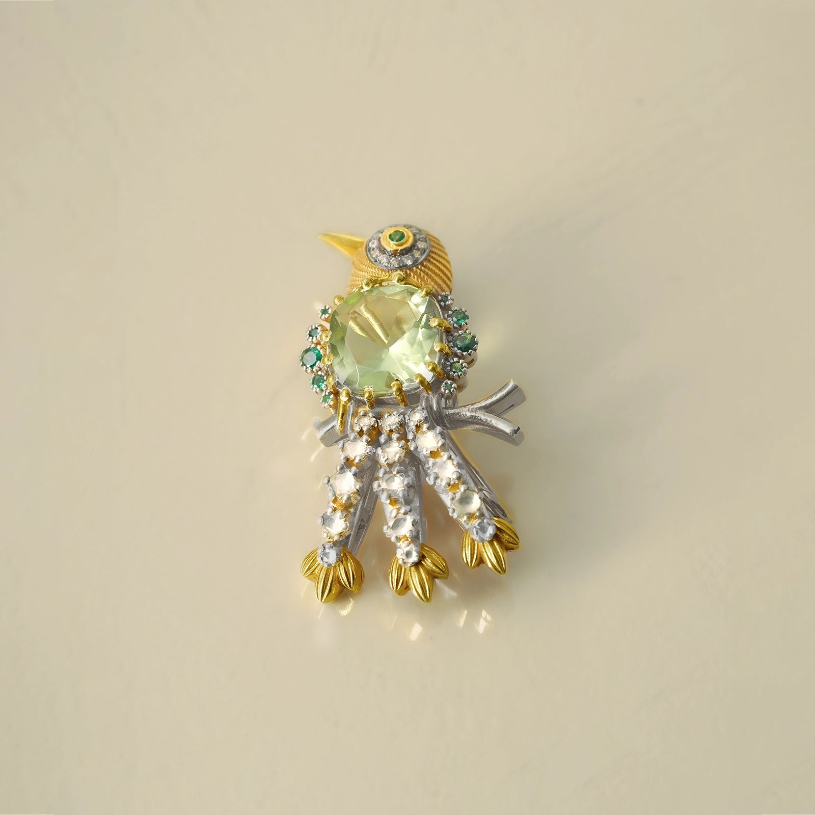 Lovebird brooch and Pendant