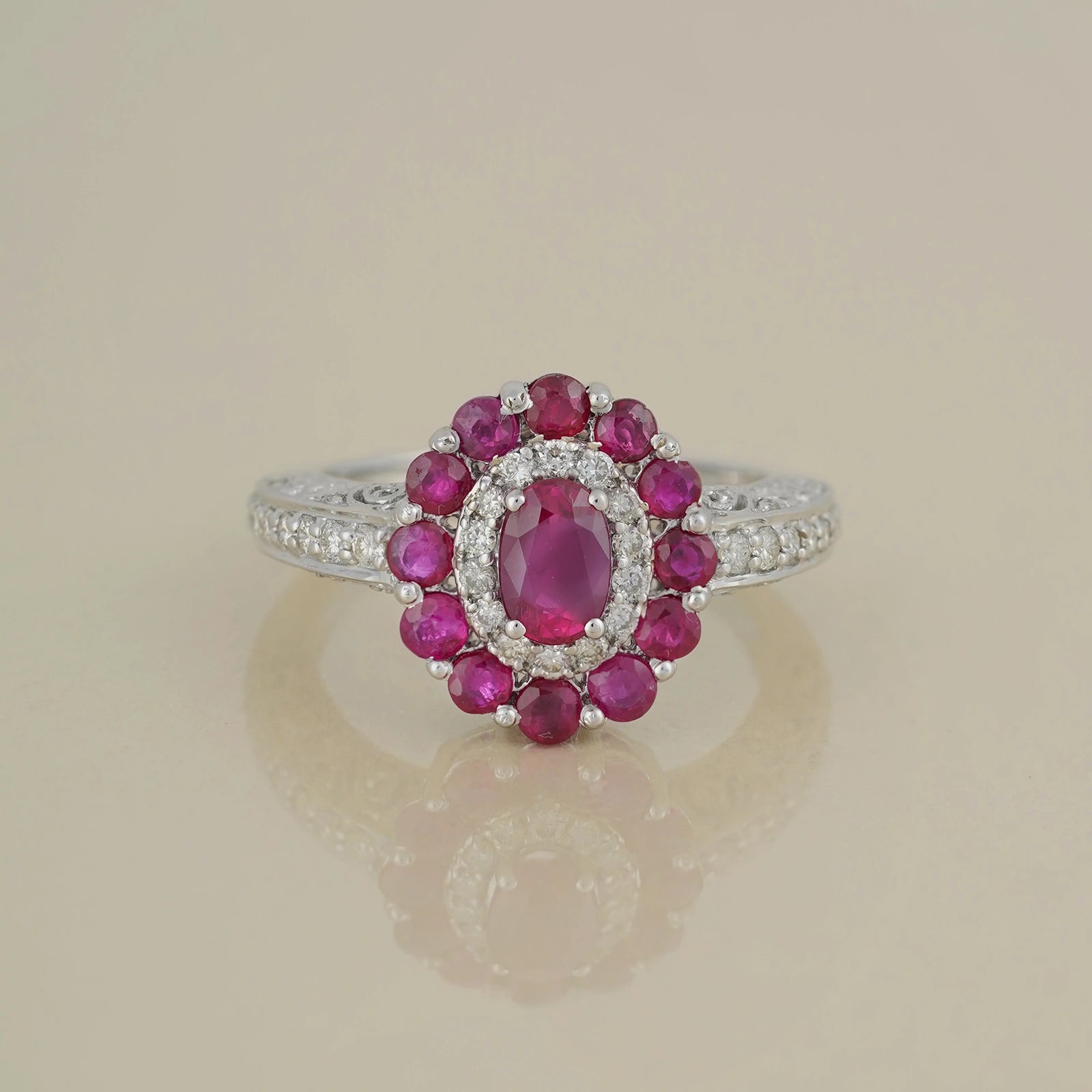Azure Ruby Ring