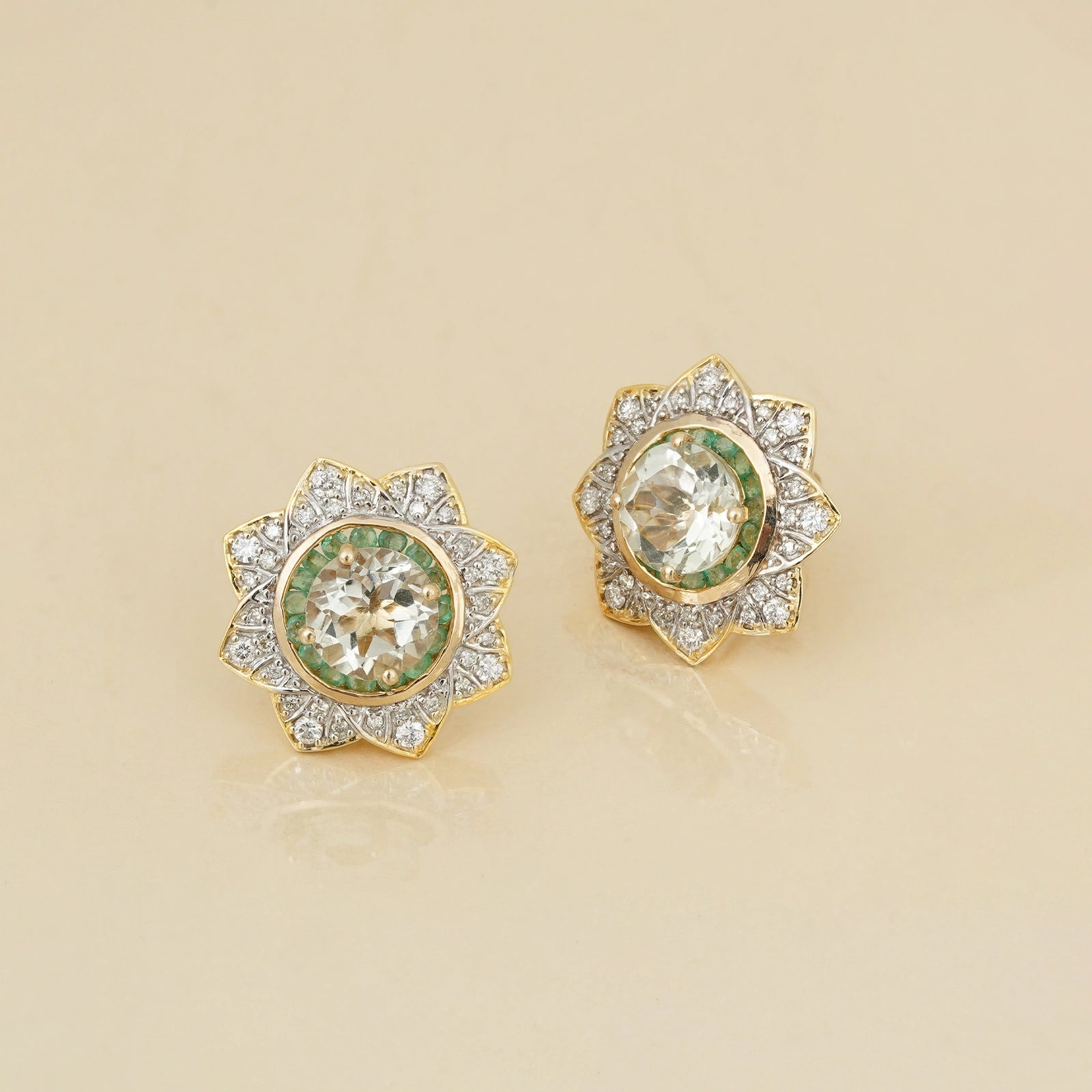 Florence Olive Ear Studs