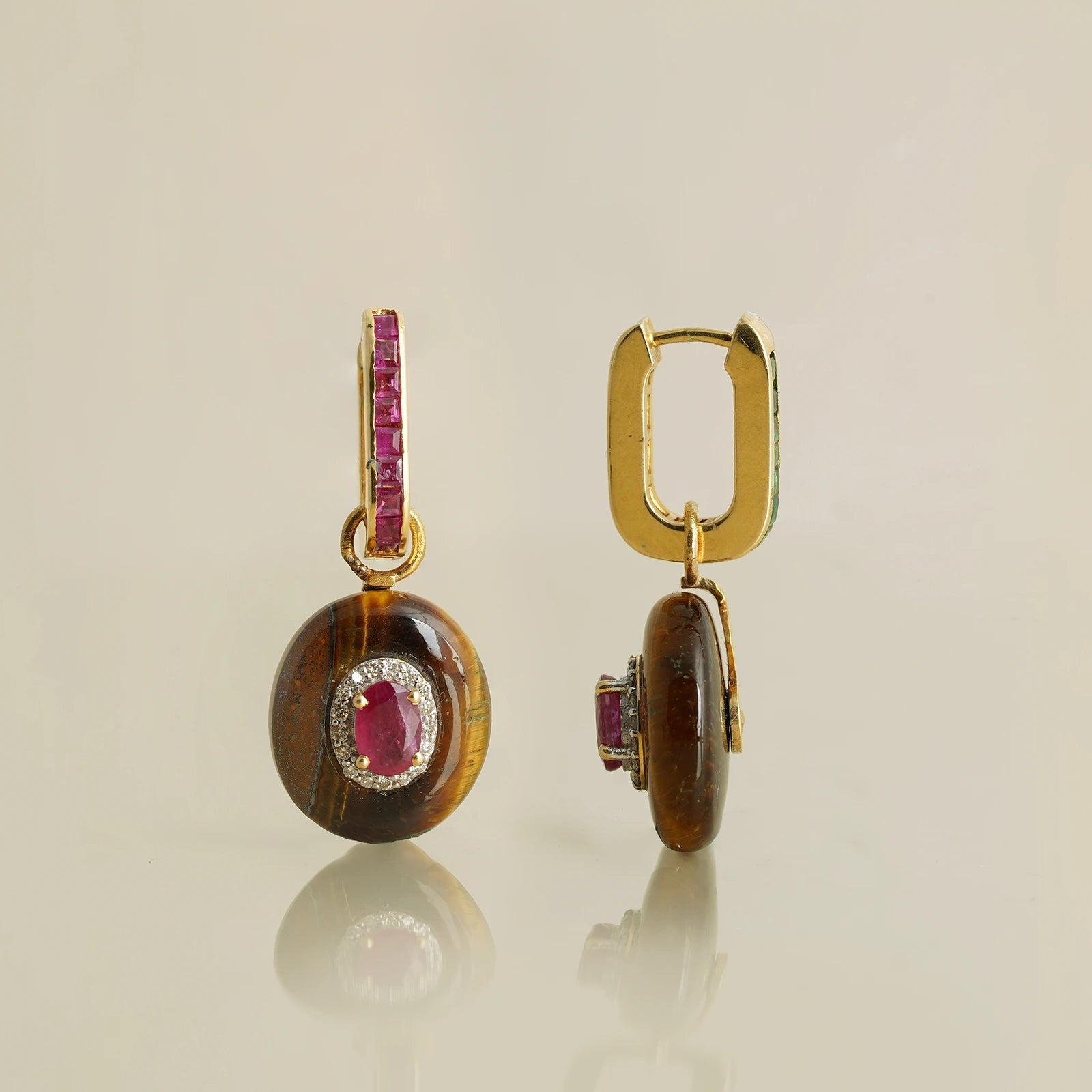 Rue Ruby Drop Earrings