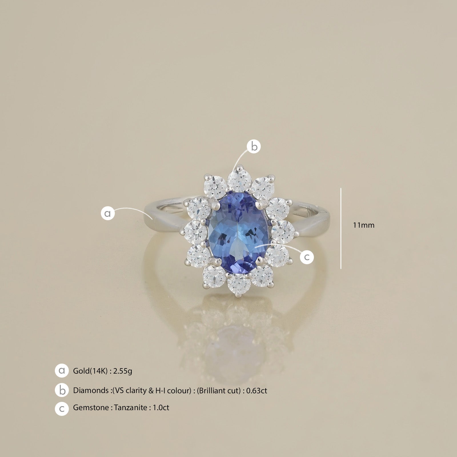 Venice Tanzanite Ring