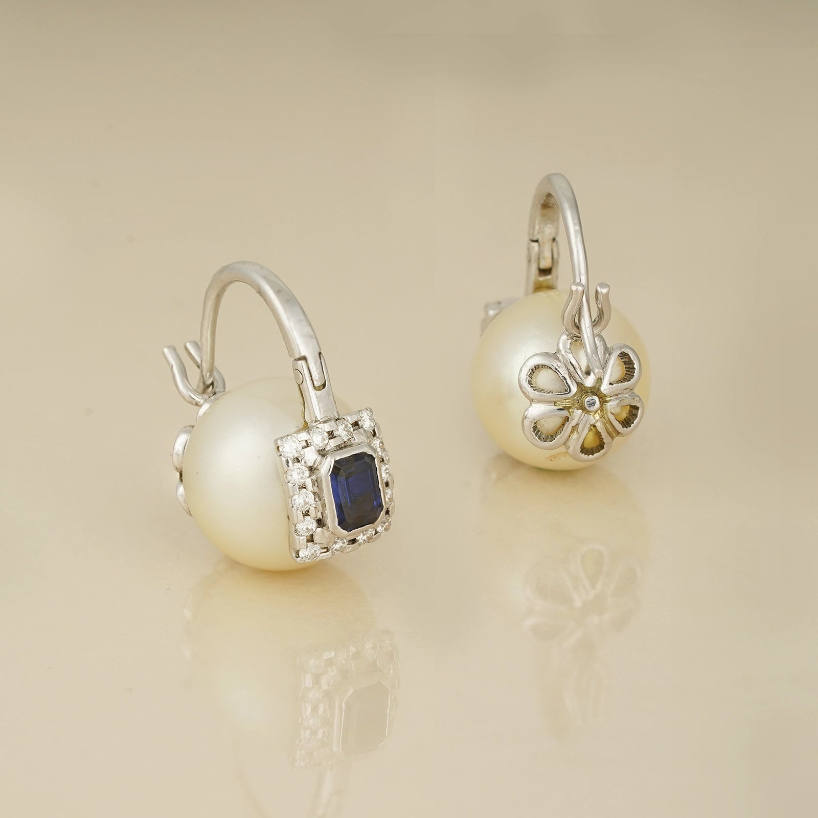 Belle South Sea Pearl Topaz Earrings