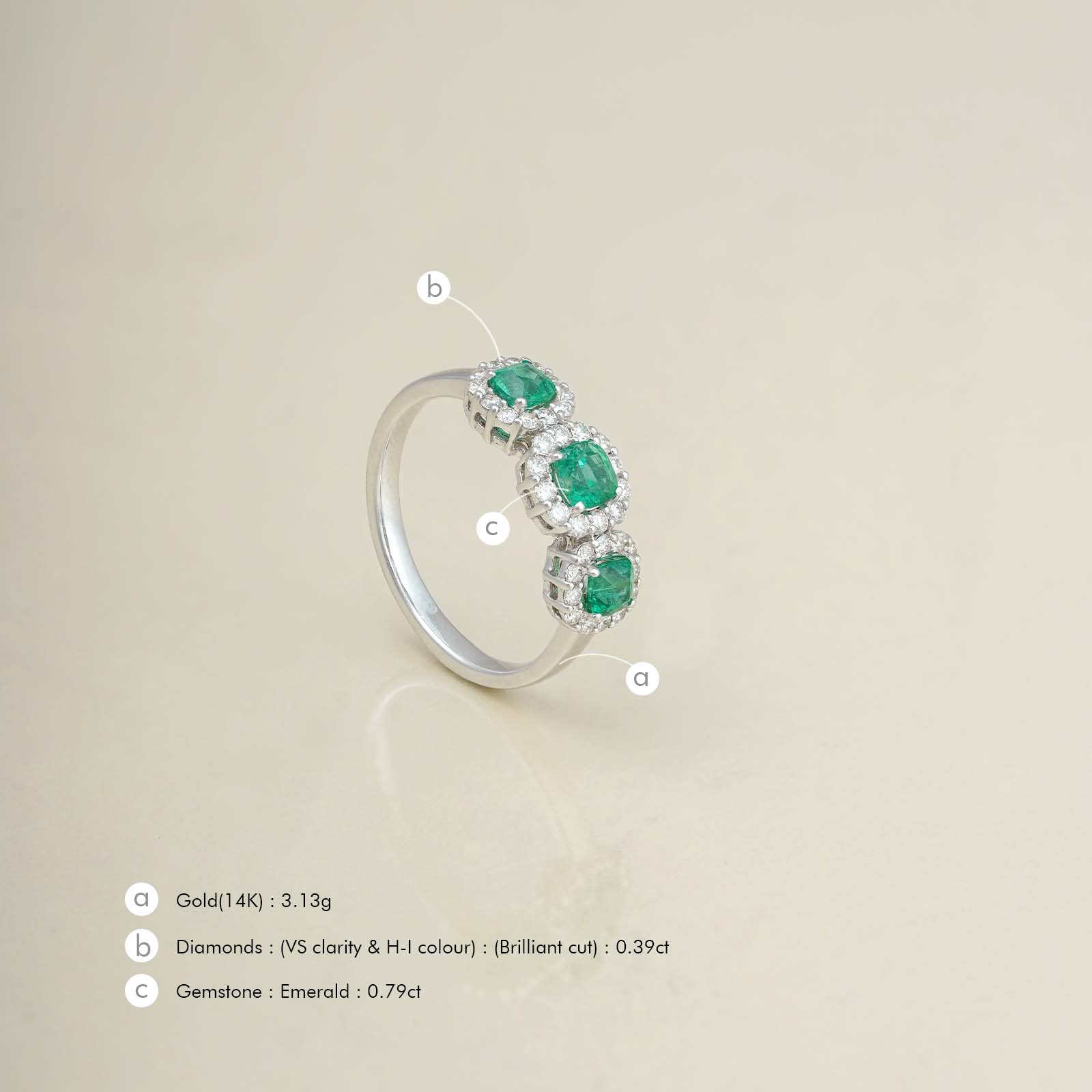 Cerys Emerald Ring