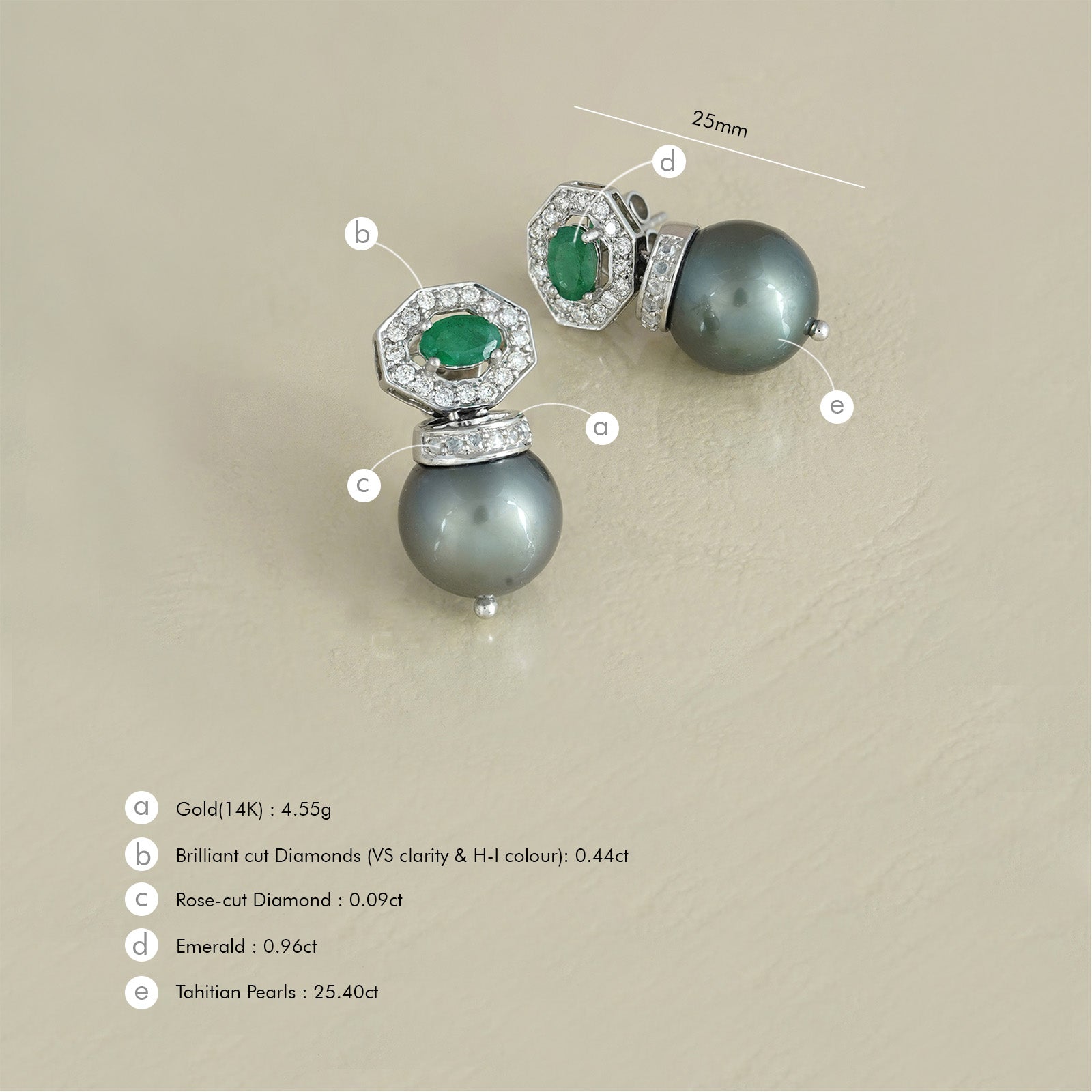 Emily Tahitian Pearl Earrings