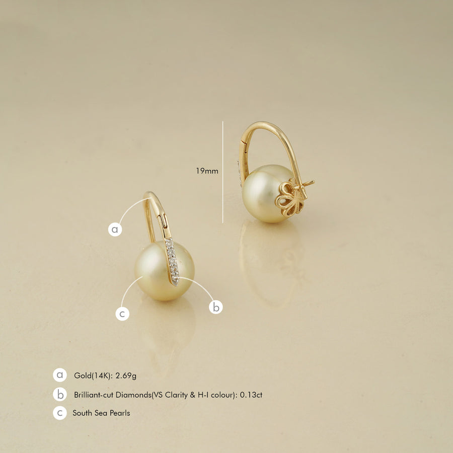 Grace Kelly South Sea Pearl Earrings