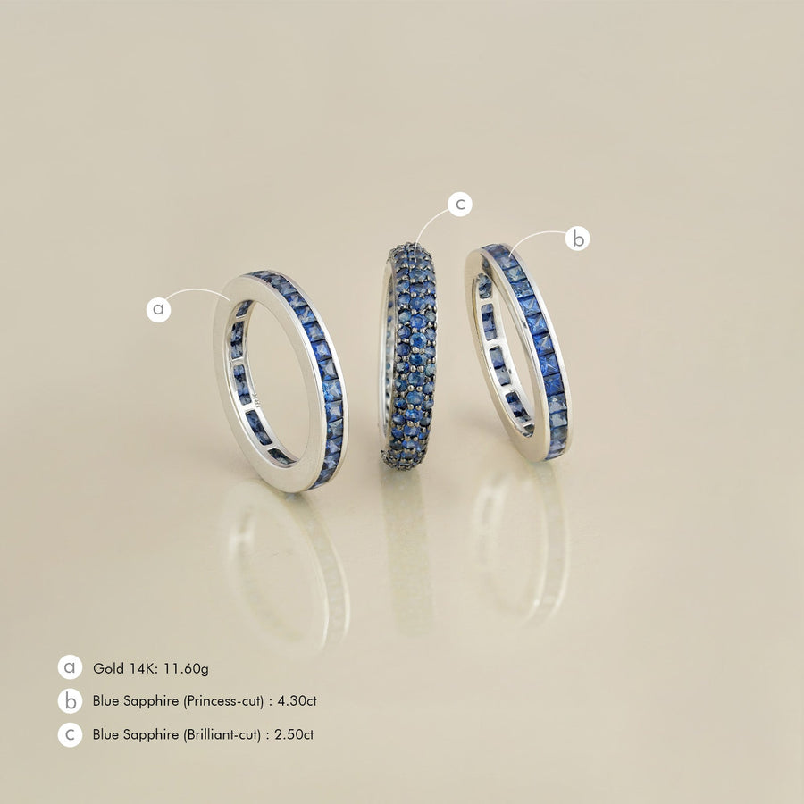 Mila Blue Sapphire Ring Set