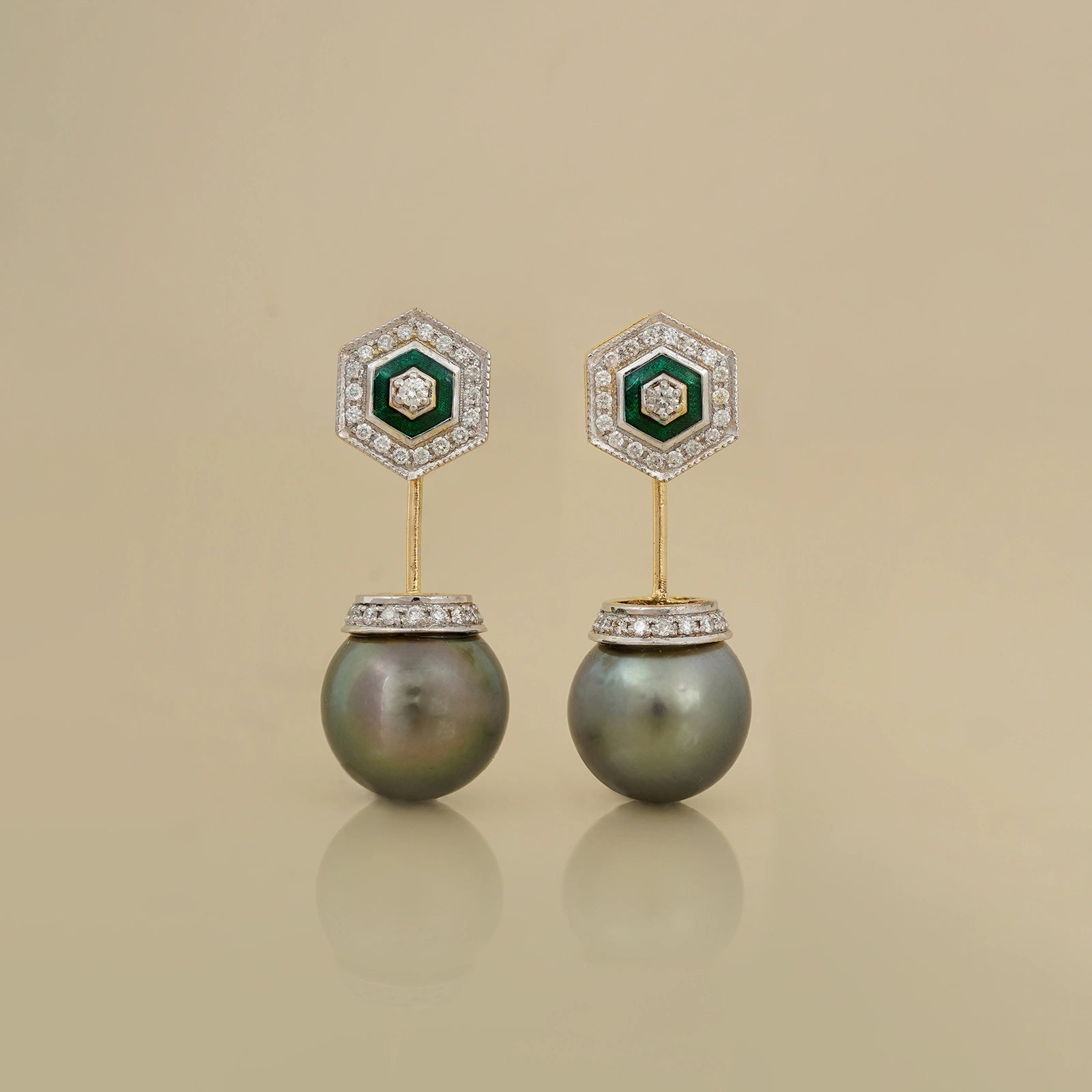 Hexa Tahitian Pearl Earrings