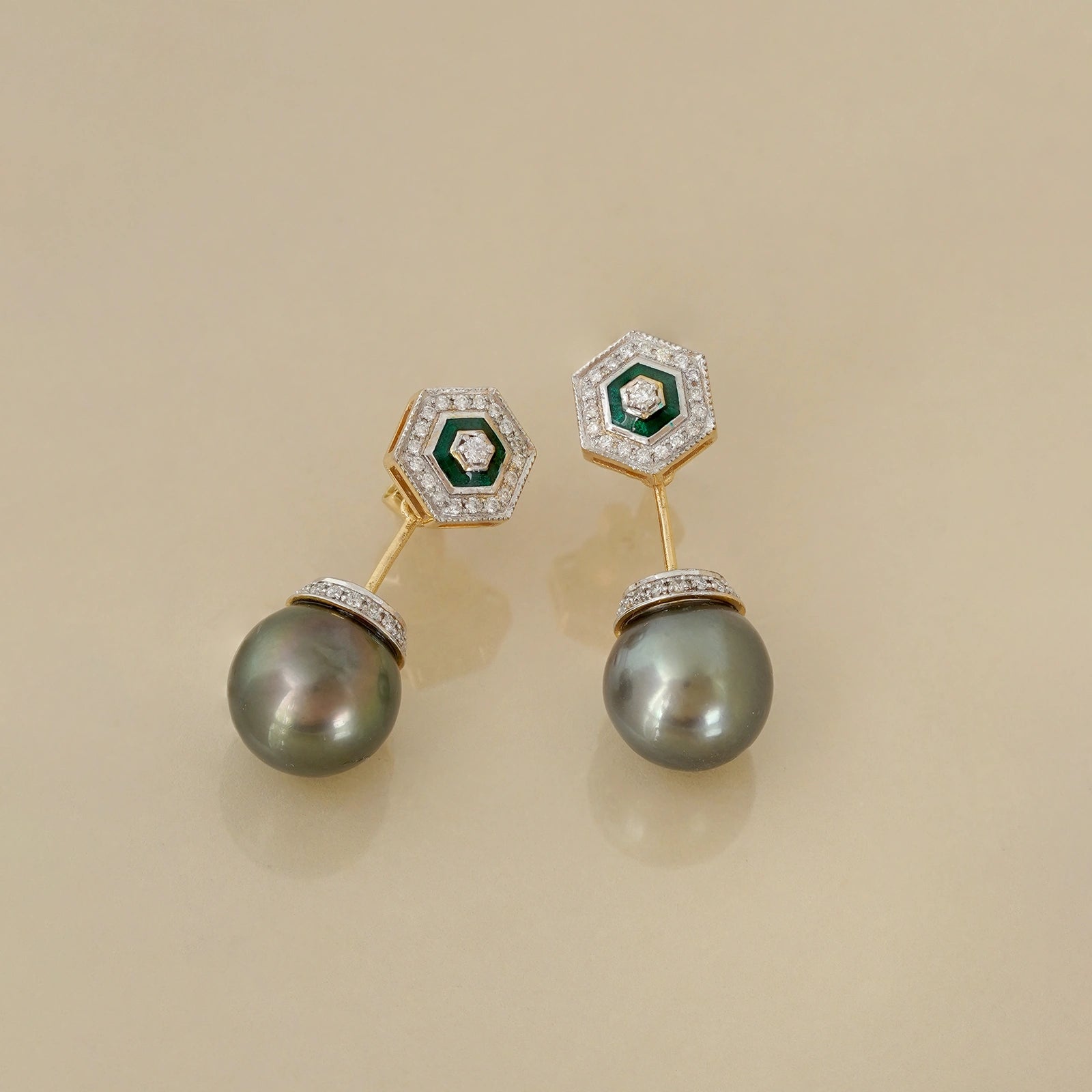 Hexa Tahitian Pearl Earrings