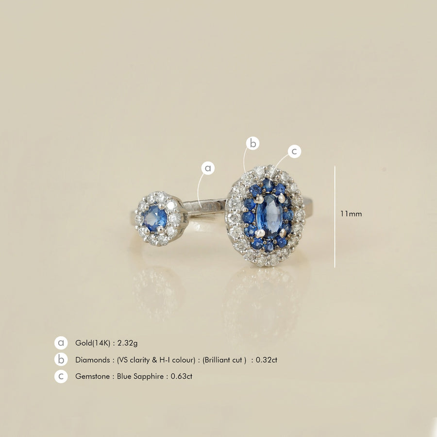 Adele Sapphire  Ring
