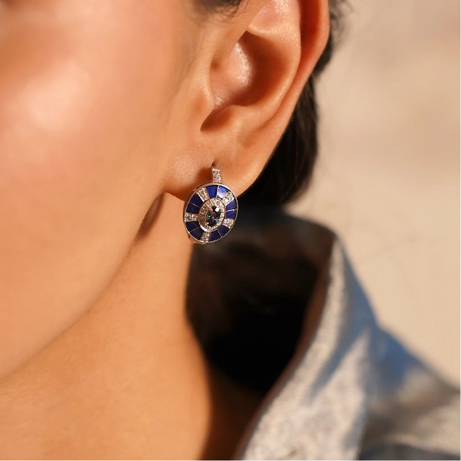 Alex Sapphire Mini Hoops