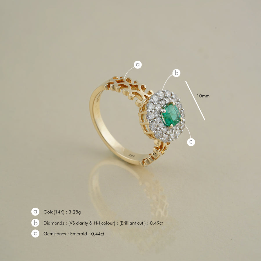 Carmen Emerald Ring