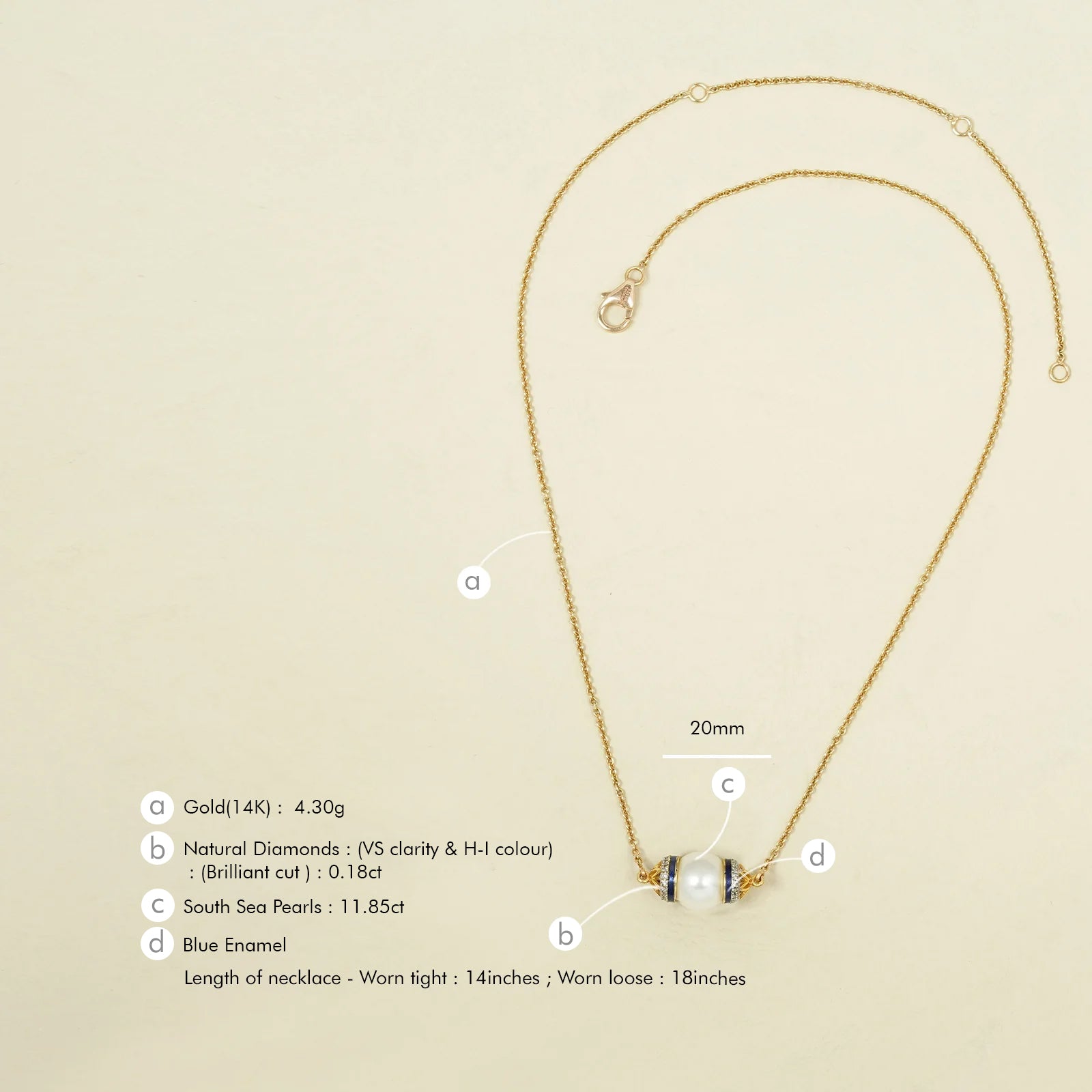 Chloe South Sea Pearl Pendant Necklace