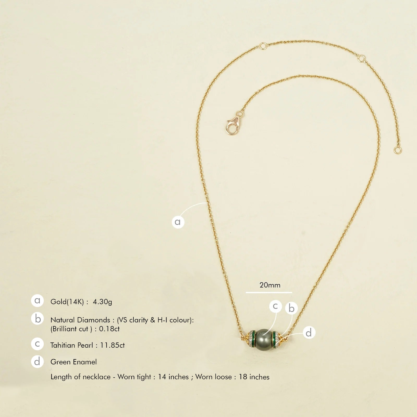 Chloe Tahitian Pearl Pendant Necklace