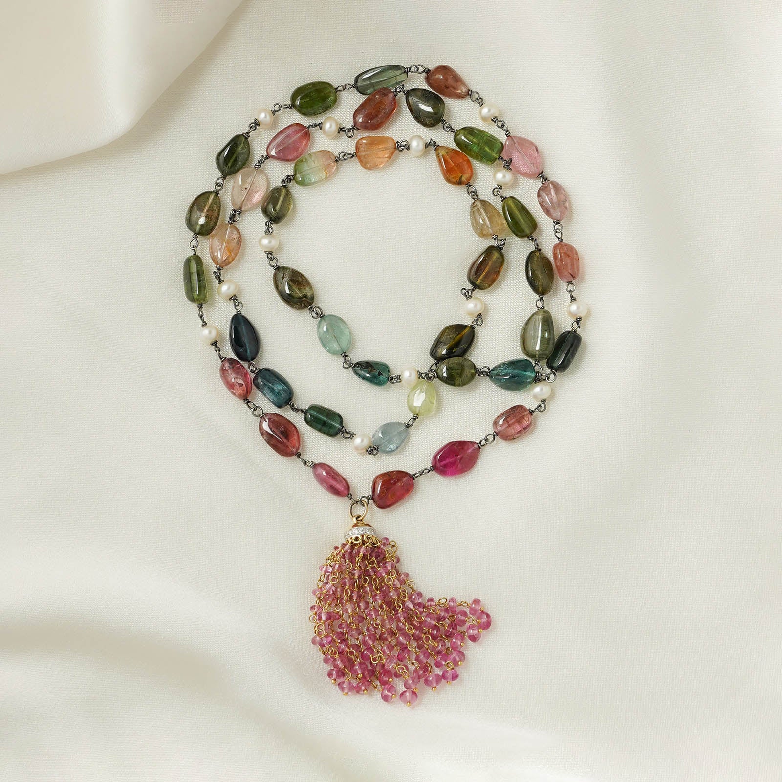 Hope Rosary Tassel Necklace