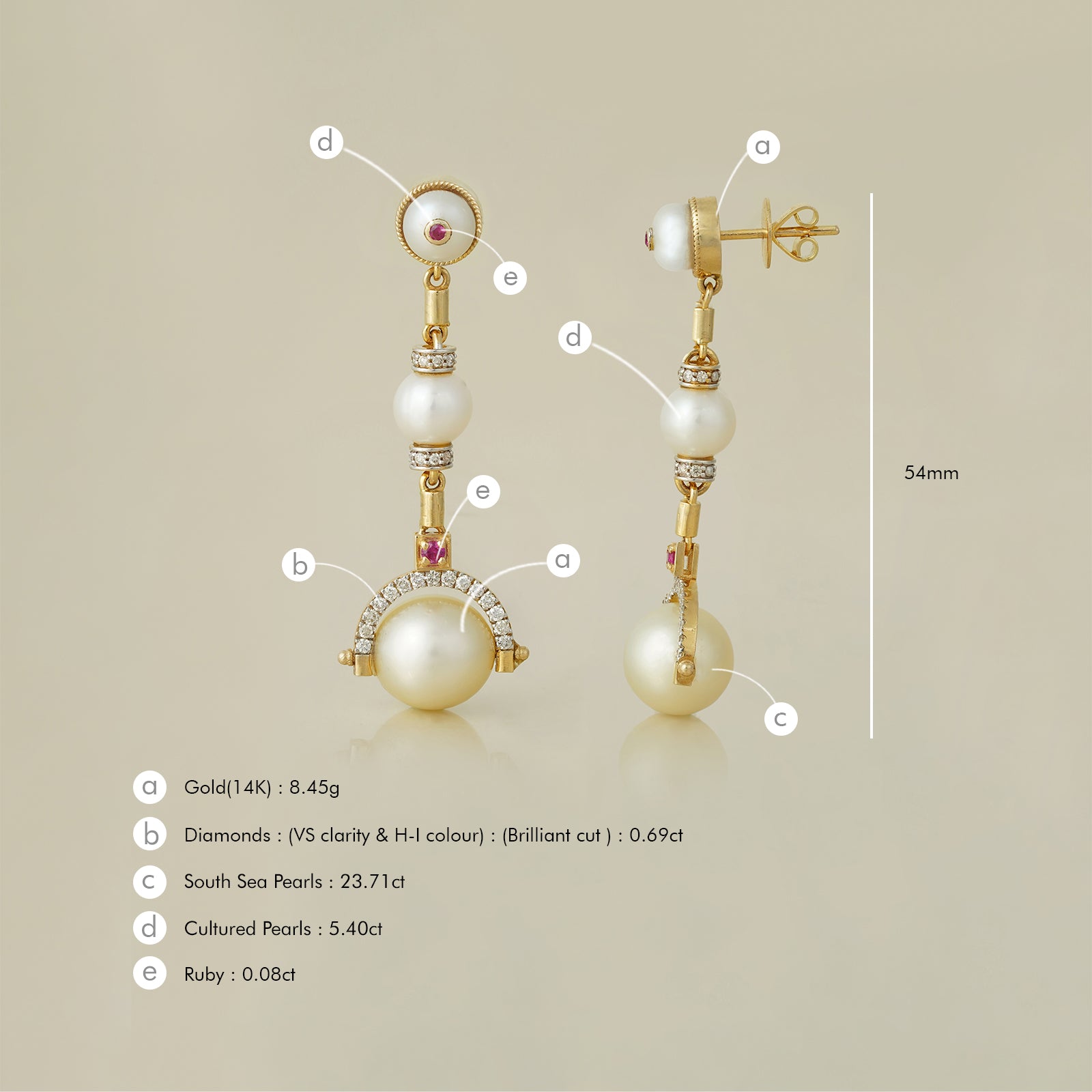 Robin South Sea Pearl Drop Earrings