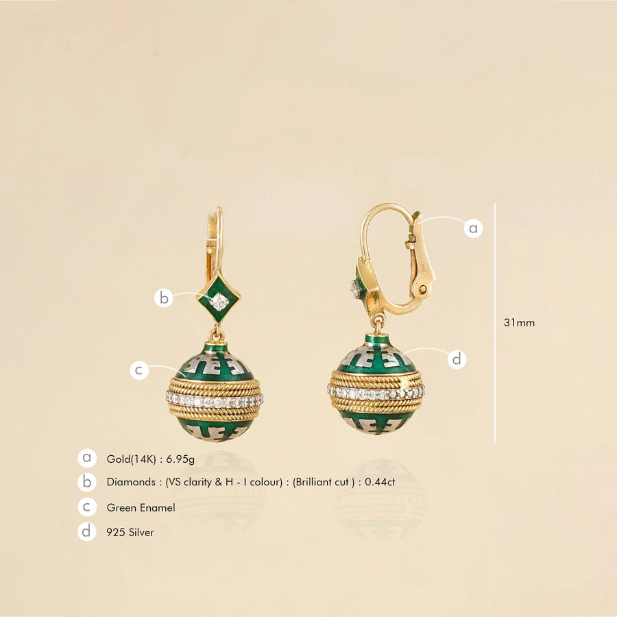 Eva Mini Sage Earrings
