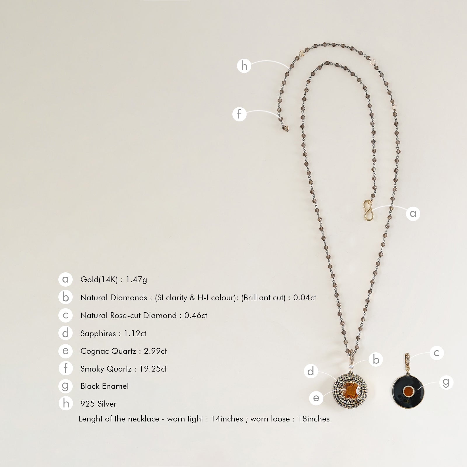 Felix Honey Pendant Necklace