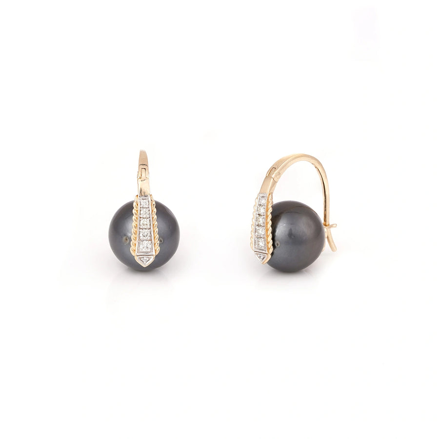 Grace Kelly Tahitian Pearl Statement Earrings