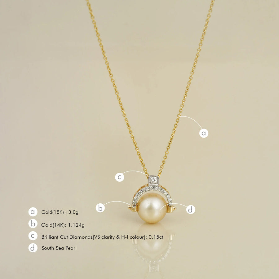 Grace Kelly South Sea Pearl Pendant Necklace