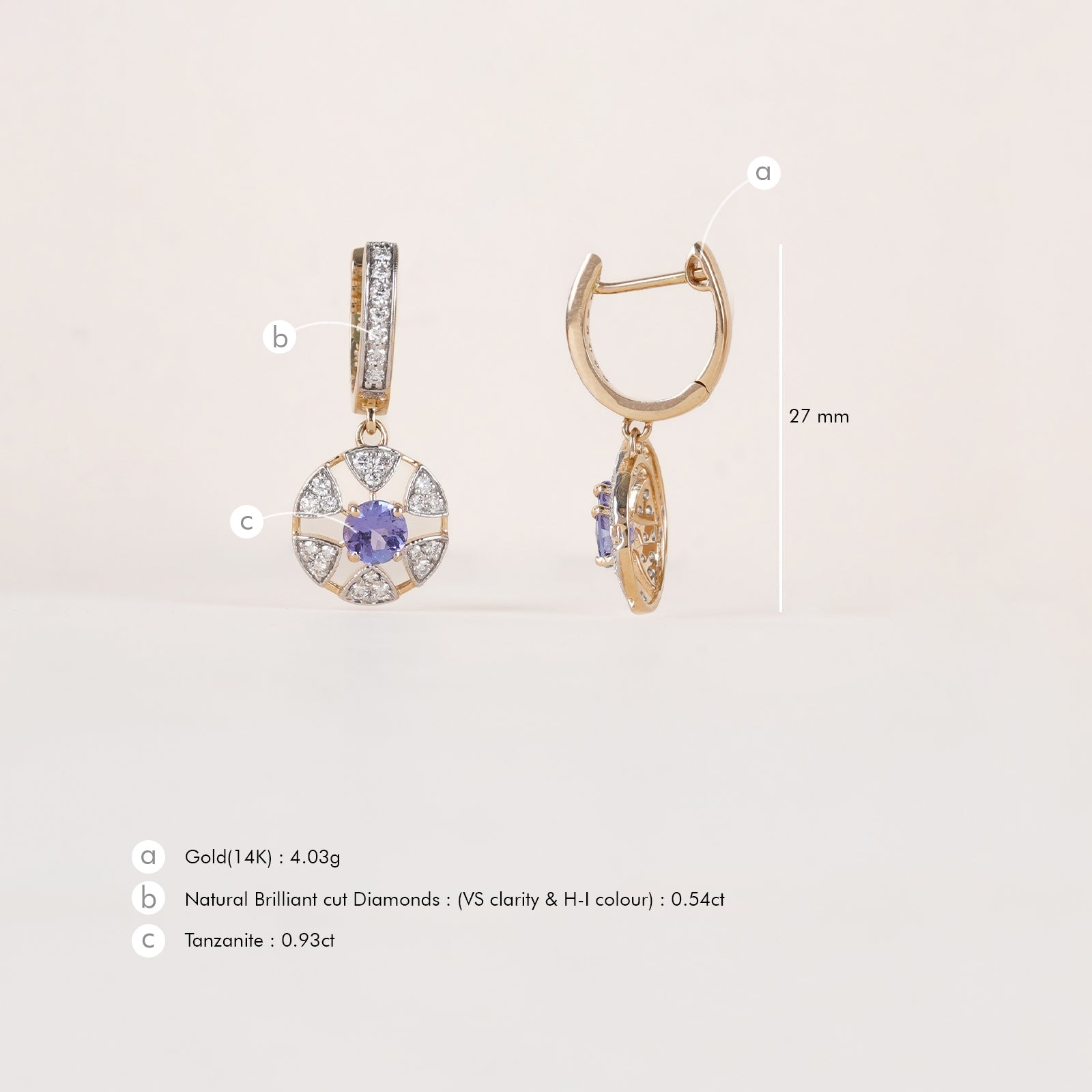 Laura Tanzanite Earrings
