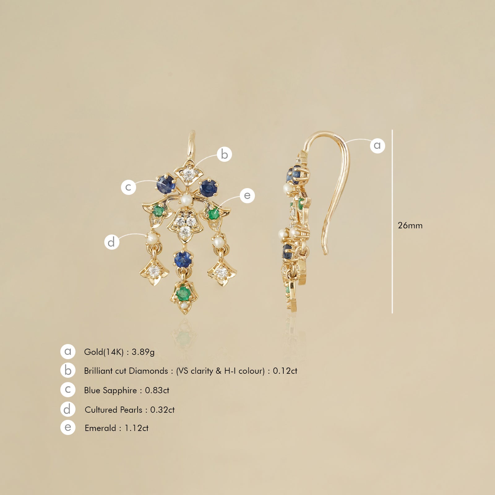 Raha Mini Earrings