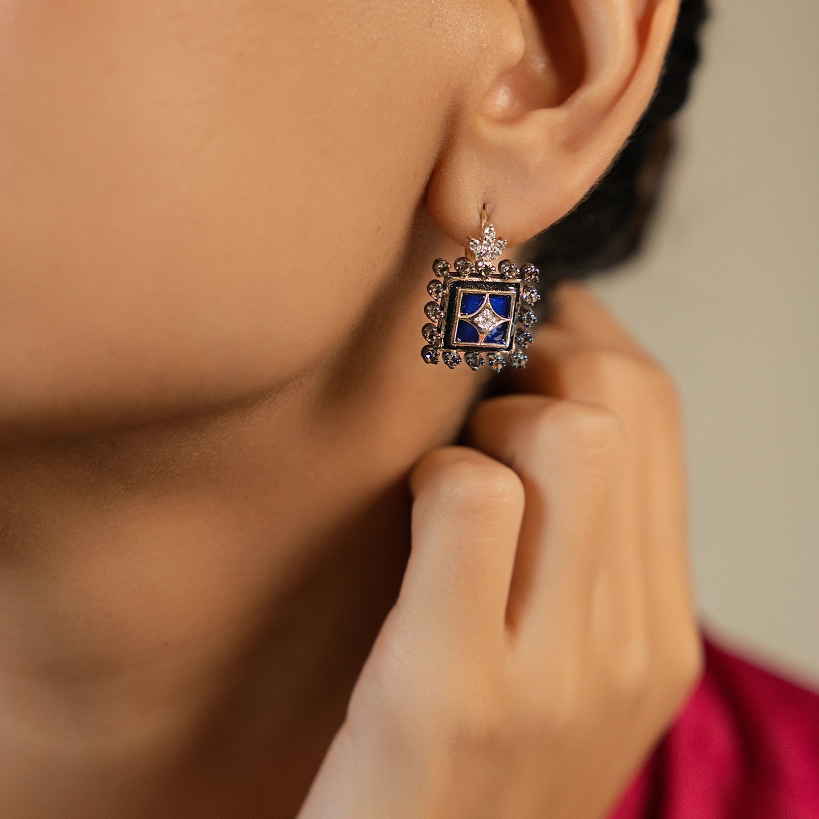 Simone Cobalt Blue Mini Earrings