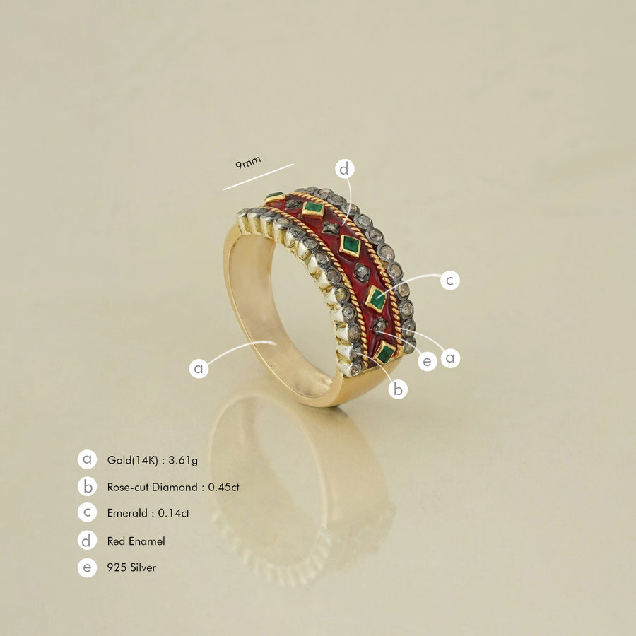 Pavia Crimson Ring