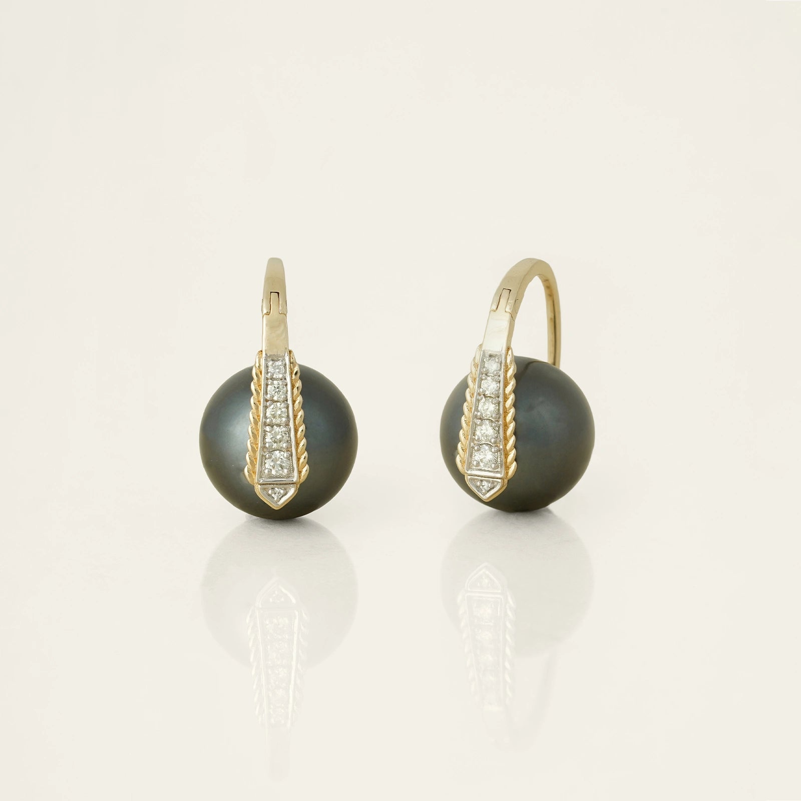 Grace Kelly Tahitian Pearl Statement Earrings