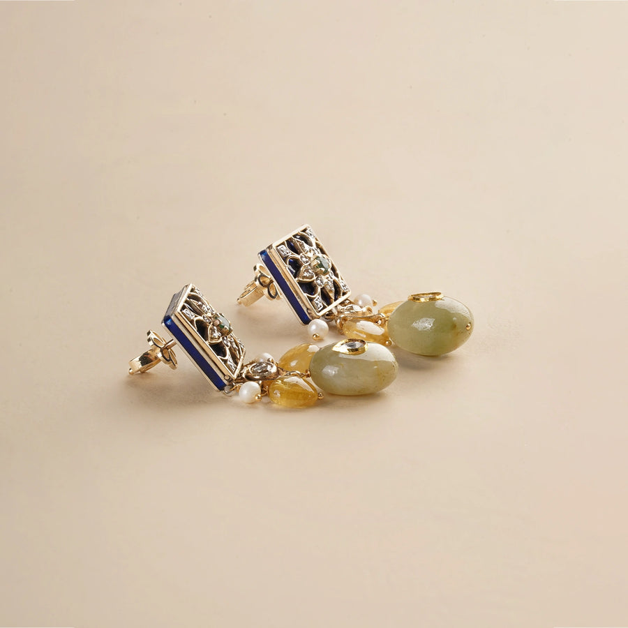 Arya Cobalt Blue Earrings