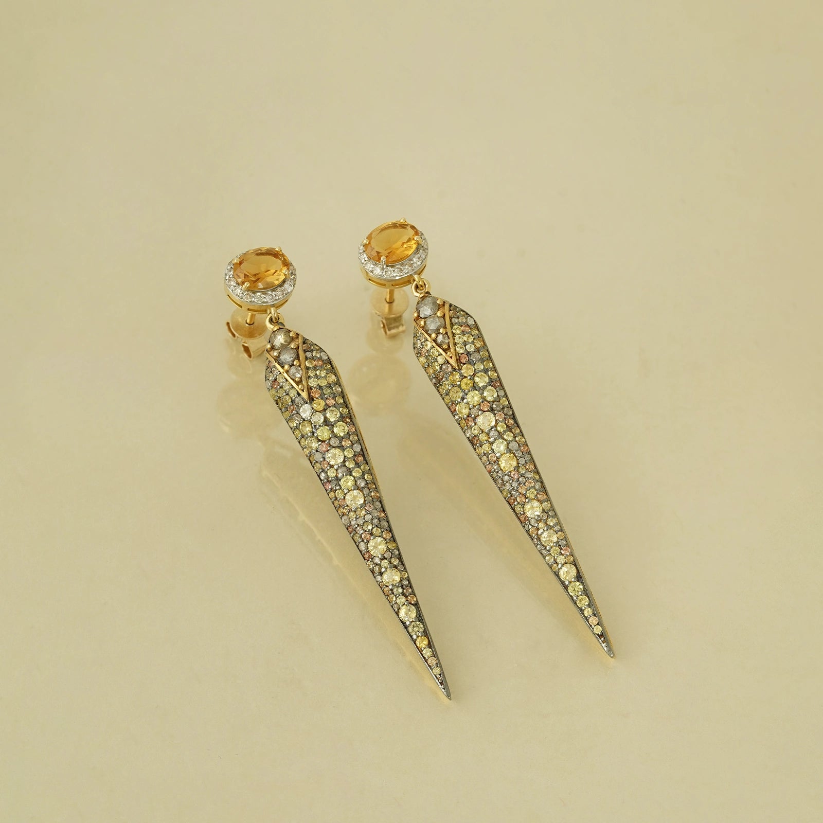 Rosa Yellow Sapphire Earrings