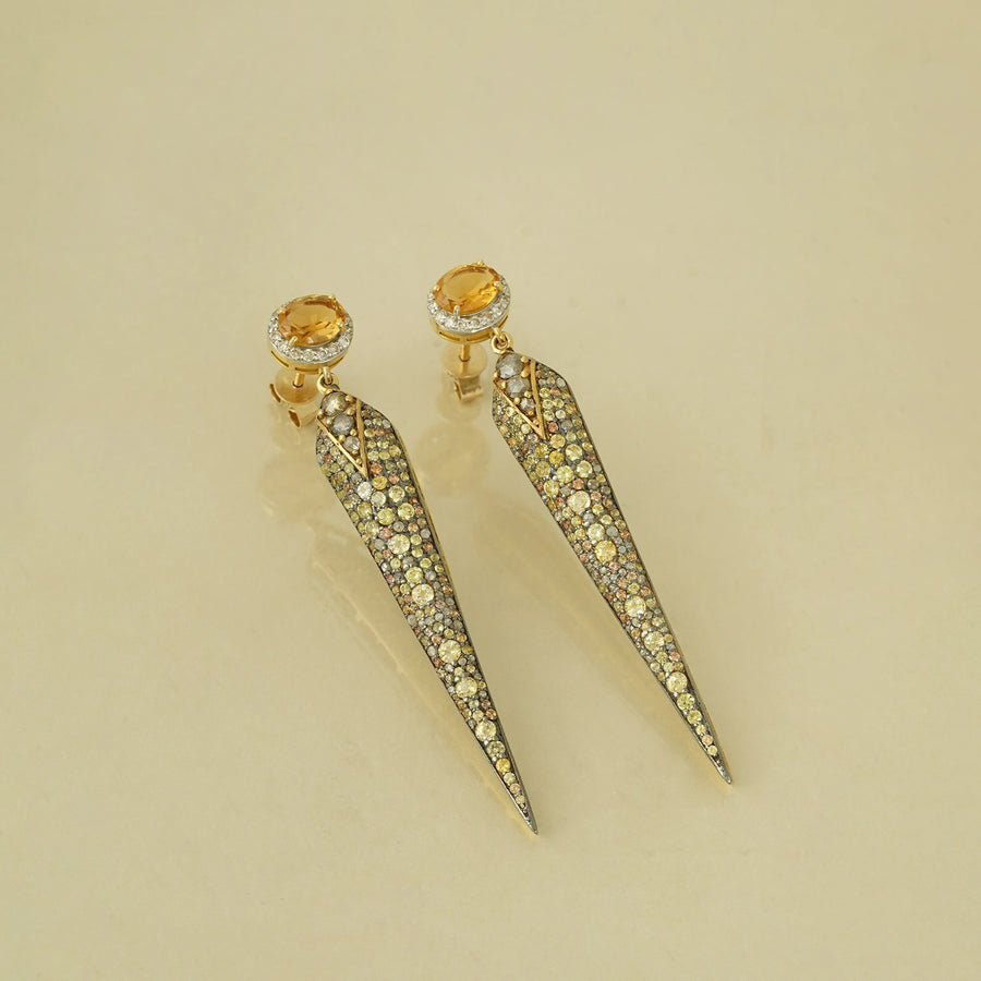 Rosa Yellow Sapphire Earrings