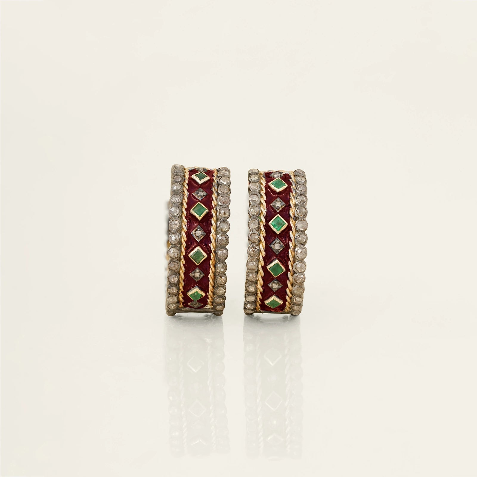 Pavia Crimson Mini Hoops