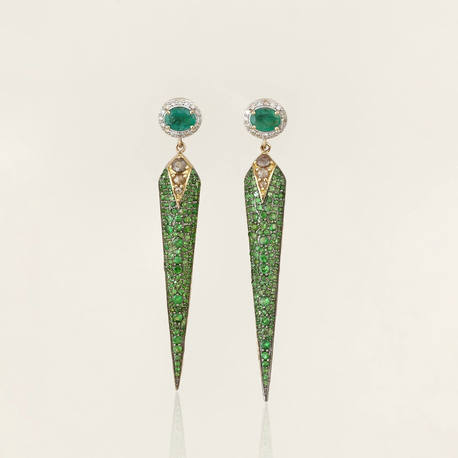 Rosa Emerald Tsavorite Earrings