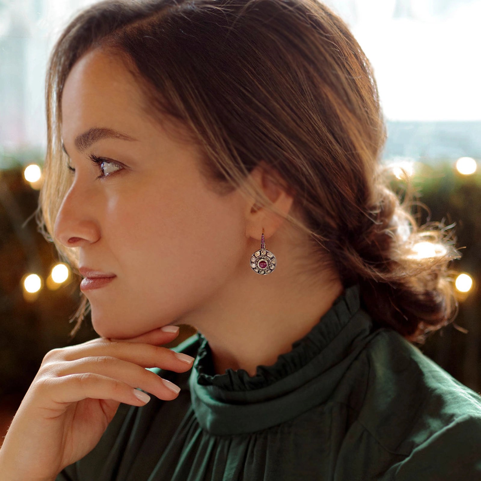Jaipur Ruby Earrings