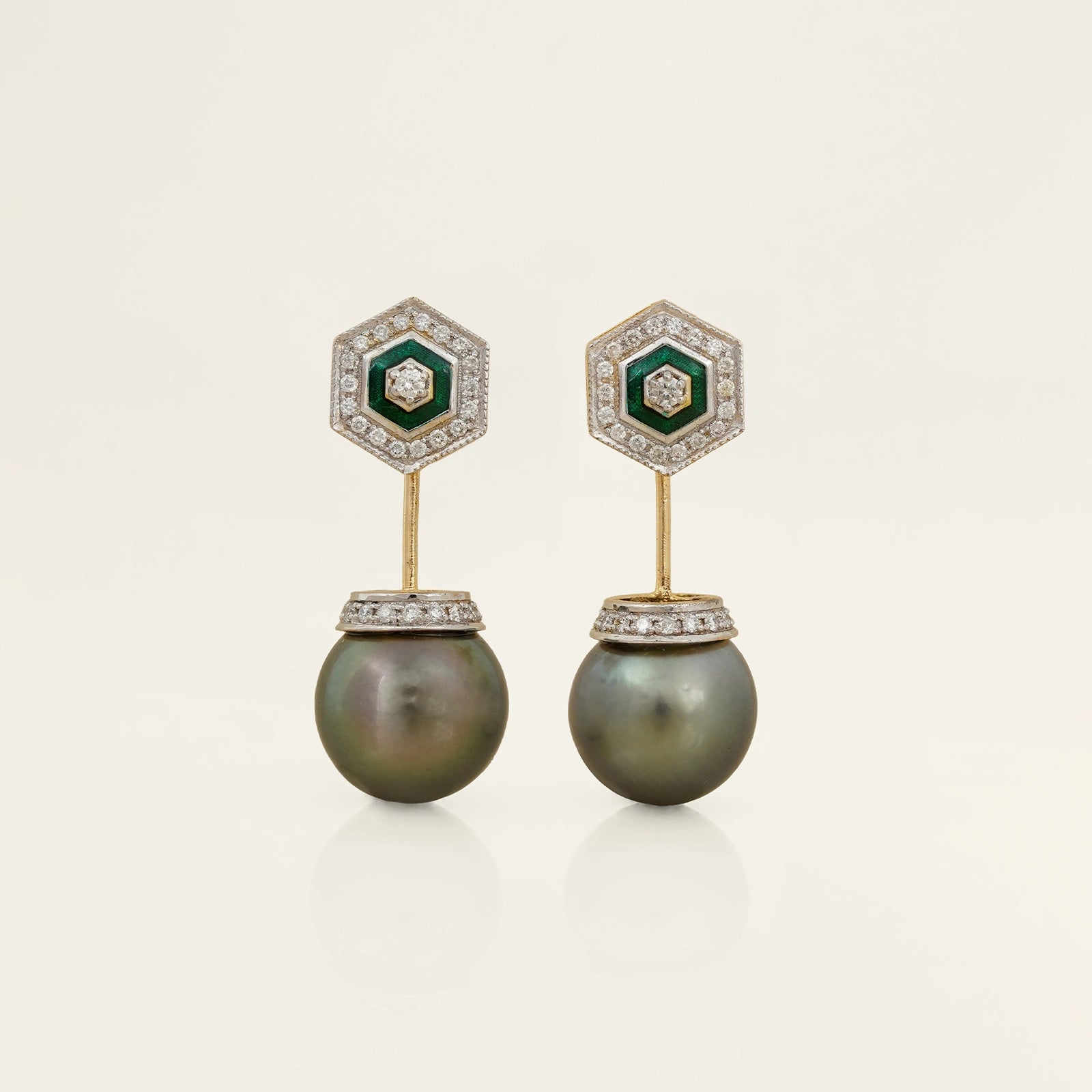 Hexa Tahitian Pearl Earrings