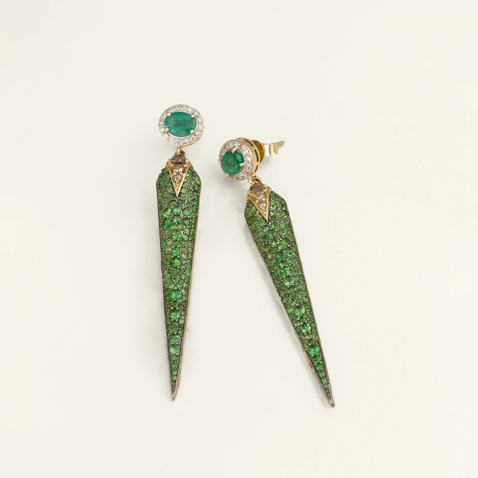 Rosa Emerald Tsavorite Earrings