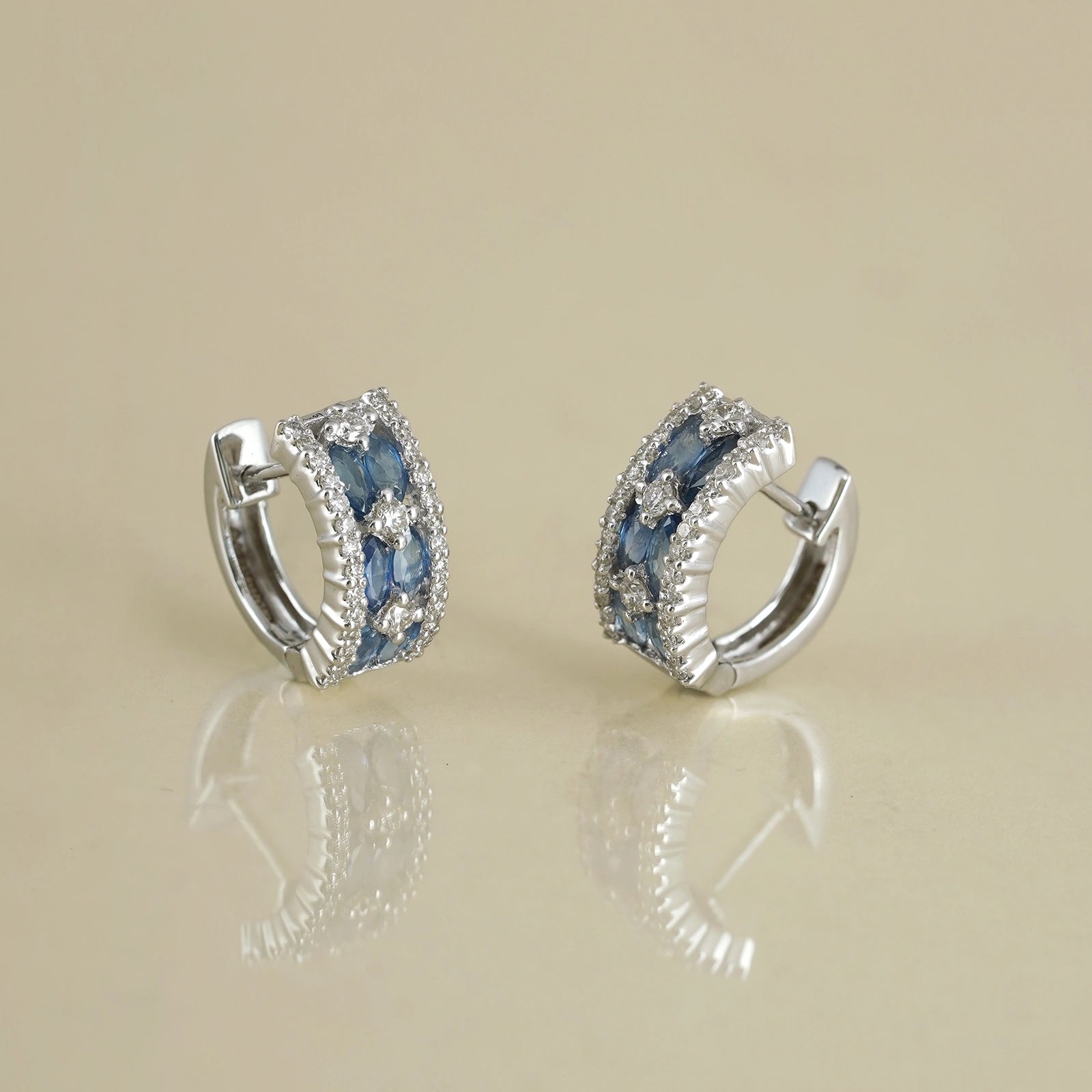 Phoebe Blue Sapphire Earrings