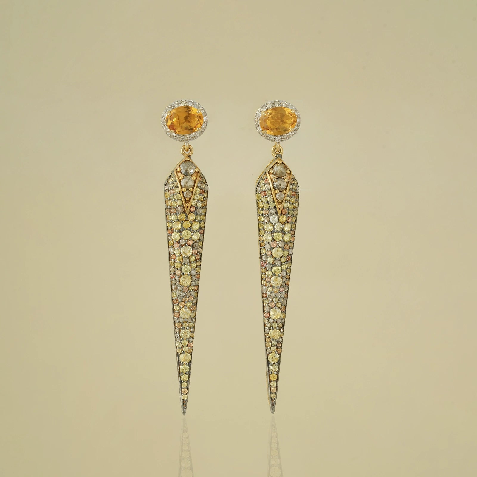 Rosa Yellow Sapphire Earrings