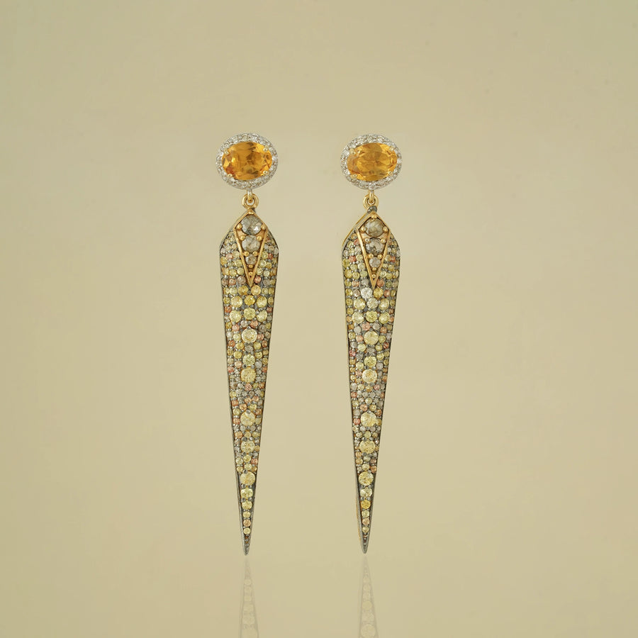 Rosa Yellow Sapphire Earrings