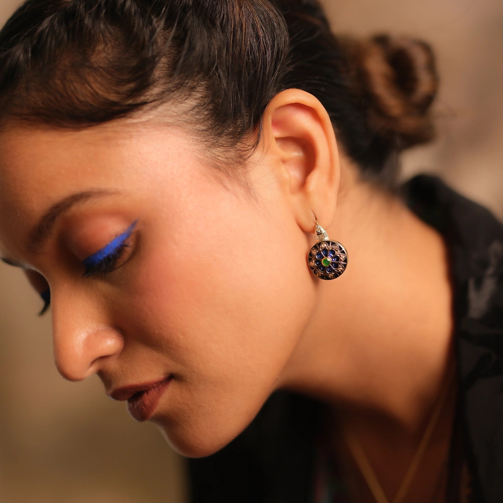 Marrakesh Ear Tops in Cobalt Blue