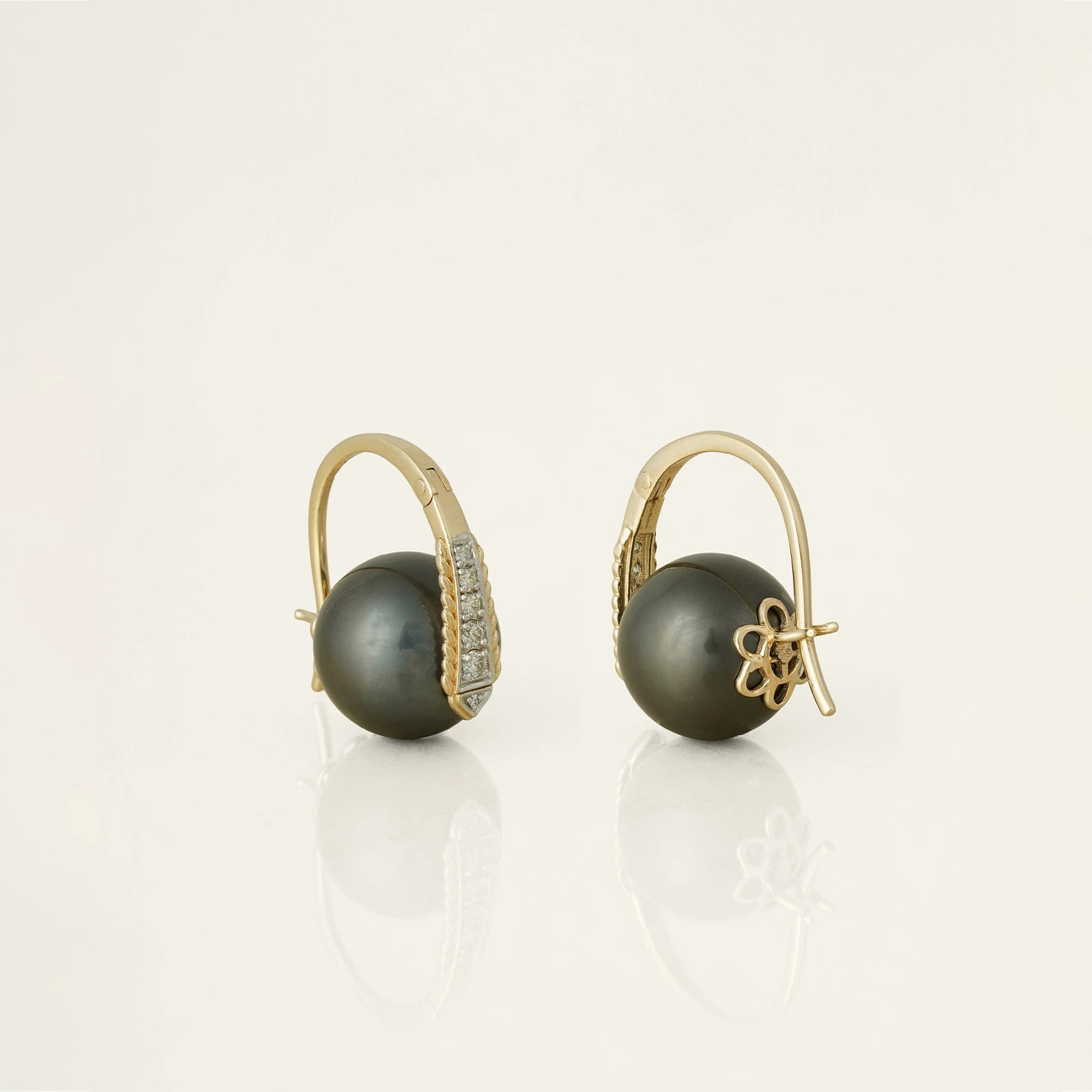 Grace Kelly Tahitian Pearl Statement Earrings