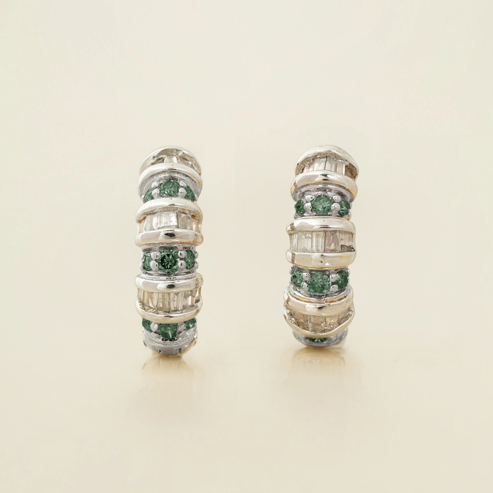 Paris Tsavorite Mini Hoop Earrings